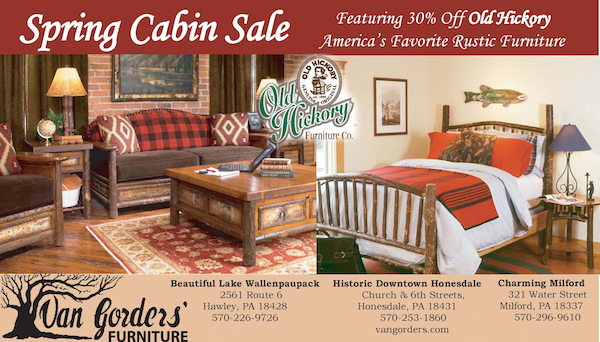 All through March, in all 3 of the Van Gorders' Furniture showrooms, enjoy 30% off America's favorite rustic furniture brand -- Old Hickory Furniture Company.