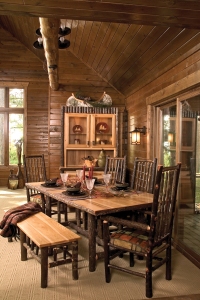 A photo of an Old Hickory dining room set available at Van Gorders' Furniture. Part of the Clean Water pledge blog post.